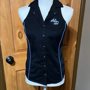 Harley-Davidson Sleeveless Snap Up Top